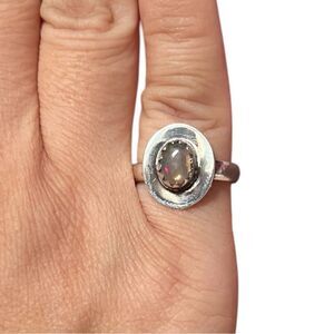 Genuine Ethiopian Opal Sterling Silver Ring Size 6